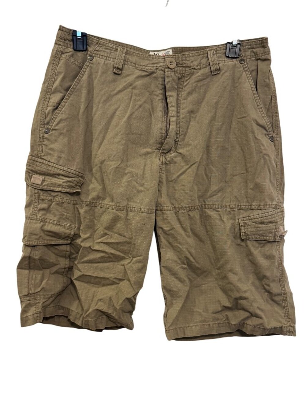 Micros Mens Khaki Cargo Shorts Size 36 Ripstop Cotton Comfortable Outdoor Wear